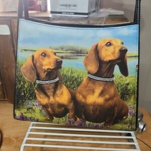 Dachshund dog bag with crystal  collars
